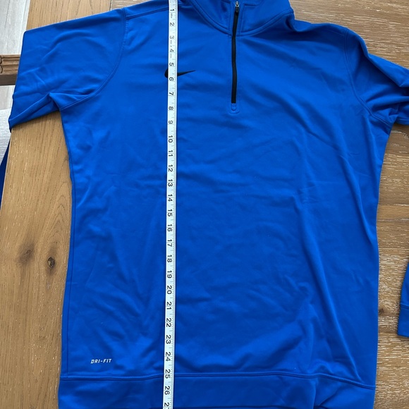 Nike Blue Dri-Fit Performance Quarter-Zip Long Sleeve Top - Picture 7 of 7